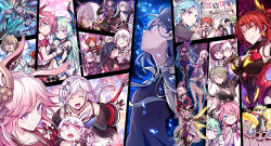  6+boys 6+girls ;d ahoge ai-chan_(honkai_impact) alcohol armor armored_leotard asymmetrical_gloves bare_shoulders black_bow black_dress black_gloves black_hair black_jacket black_pantyhose black_shirt black_thighhighs blue_dress blue_eyes blue_hair blue_jacket blue_necktie blue_serafuku blue_skirt blue_vest bob_cut bottle bow braid braided_ponytail breasts bronya_zaychik bronya_zaychik_(herrscher_of_reason) bronya_zaychik_(valkyrie_chariot) bronya_zaychik_(wolf&#039;s_dawn) brown_gloves brown_hair brown_jacket captain_(honkai_impact) cecilia_schariac cheek-to-cheek china_dress chinese_clothes cleavage closed_eyes closed_mouth collared_shirt crown double_bun dress drill_hair earrings elbow_gloves emma_planck erwin_reanna_schrodinger facing_viewer fei_luo_mao food food_in_mouth formal frederica_nikola_tesla frills fu_hua fu_hua_(blue_swallow) fu_hua_(night_squire) fu_hua_(valkyrie_accipiter) glasses gloves green_hair grey_eyes grey_hair grin gun hair_bun hair_ornament hair_over_one_eye hairbow hairclip handgun headband heads_together highres holding holding_bottle holding_gun holding_sword holding_weapon honkai_(series) honkai_impact_3rd horns hug interlocked_fingers jacket japanese_armor japanese_clothes jewelry kallen_kaslana kallen_kaslana_(ritual_imayoh) kallen_kaslana_(sin_hunter) katana kiana_kaslana kiana_kaslana_(herrscher_of_the_void) kiana_kaslana_(valkyrie_ranger) kimono large_breasts leotard lieserl_albert_einstein liliya_olenyeva long_hair long_sleeves looking_at_another looking_at_viewer maid mask mismatched_gloves multiple_boys multiple_girls multiple_views murata_himeko murata_himeko_(battle_storm) murata_himeko_(vermillion_knight) nancy_thomas_alva_edison neckerchief necktie one_eye_closed open_mouth orange_sleeves pantyhose pauldrons pink_eyes pink_hair pink_neckerchief pocky pocky_in_mouth pointing polka_dot polka_dot_bow ponytail project_bunny purple_eyes purple_hair raiden_mei raiden_mei_(lightning_empress) raiden_mei_(valkyrie_bladestrike) red_dress red_eyes red_hair red_jacket red_necktie rita_rossweisse rita_rossweisse_(icy_sea_spray) rita_rossweisse_(phantom_iron) rita_rossweisse_(umbral_rose) rozaliya_olenyeva school_uniform seele_vollerei seele_vollerei_(swallowtail_phantasm) serafuku sheath shirt short_hair shoulder_armor siblings siegfried_kaslana single_horn single_pauldron skirt small_breasts smile sunglasses sword theresa_apocalypse theresa_apocalypse_(magic_girl_teriri) theresa_apocalypse_(sakuno_rondo) thighhighs torn_clothes torn_pantyhose twin_braids twin_drills twins uchikake unsheathing v v-shaped_eyebrows very_long_hair vest weapon welt_joyce white_dress white_gloves white_hair white_jacket white_shirt wine yae_sakura yae_sakura_(flame_sakitama) yae_sakura_(gyakushinn_miko) yae_sakura_(sublime_lotus) yellow_eyes yuri 