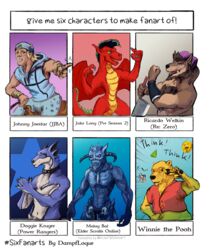  american_dragon:_jake_long anthro bear border canid canine canis challenge claws clothed clothing collar deity demon digital_media_(artwork) digital_painting_(artwork) disney doggie_kruger domestic_dog dragon egyptian_mythology flexing focus_lines hi_res horn human jake_long johnny_joestar jojo&#039;s_bizarre_adventure loque magic_user male mammal melee_weapon membrane_(anatomy) membranous_wings meme microsoft middle_eastern_mythology molag_bal multiple_images muscular mythological_creature mythological_scalie mythology pecs pooh_bear power_rangers power_rangers_spd re:_zero re:zero ricardo_welkin scalie shonen six_fanarts_challenge solo star sword tail the_elder_scrolls the_elder_scrolls_online topless weapon white_border wings winnie_the_pooh_(franchise) wolf 