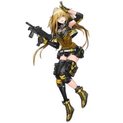  ? ?? ahoge ammunition_pouch arm_up armpits belt belt_pouch black_footwear black_gloves black_skirt blonde_hair blush boots breasts colored_shoe_soles copyright_name cropped_vest cross cross-laced_footwear elbow_gloves elbow_pads english_text female fishnets foregrip full_body girls&#039;_frontline gloves gun hair_between_eyes holding holding_gun holding_weapon hood hood_down hooded_vest hoodie infukun knee_pads lace-up_boots leg_up long_hair looking_at_viewer magazine_(weapon) medium_breasts microskirt minebea_pm-9 official_art open_clothes open_mouth plus_sign pm-9_(girls&#039;_frontline) pouch shadow simple_background single_elbow_glove single_elbow_pad single_thighhigh skirt smile solo standing standing_on_one_leg strapless submachine_gun thigh_strap thighhighs third-party_source transparent_background trigger_discipline tube_top two-tone_footwear two-tone_gloves vertical_foregrip vest w weapon weapon_name web_address wedge_heels white_belt yellow_eyes yellow_footwear yellow_gloves 