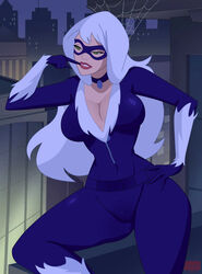  1girls alternate_version_available antihero antiheroine athletic athletic_female big_breasts biting_finger black_cat_(marvel) black_cat_(spectacular) bodysuit breasts bust busty cameltoe choker city city_background cityscape clawed_fingers claws cleavage cleavage_cutout collar curvy domino_mask eyelashes felicia_hardy female female_only fit fit_female fully_clothed fur fur_trim ghostlessm high_resolution highres hourglass_figure human human_only large_breasts legs light-skinned_female light_skin long_hair looking_to_the_side marvel necklace neckwear night outdoors outside red_lips seductive seductive_eyes seductive_look skin_tight skin_tight_suit skintight skintight_bodysuit solo solo_focus spider-man_(series) the_spectacular_spider-man thick thick_thighs white_hair 