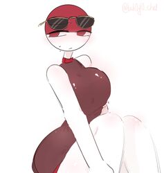  2d countryhumans countryhumans_girl kak0yt0_chel monaco_(countryhumans) sfw sunglasses sunglasses_on_head tagme 