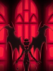  artist_self-insert church contrast cute_deth cute_deth(artist) cute_deth(character) demon_wings digital_drawing_(artwork) digital_media_(artwork) female_only gothic nude self_insert spiked_bracelet stained_glass stained_glass_window succubus succubus_horns succubus_tail 