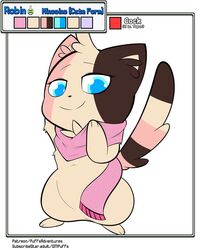  4:5 blue_eyes brown_body brown_fur fur male markings minccino model_sheet neapolitan_fur nintendo pink_body pink_fur pok&eacute;mon_(species) pok&eacute;mon_mystery_dungeon pokemon robin_(rodent_powered) rodent_powered_(softestpuffss) scarf semi-anthro softestpuffss solo striped_markings striped_tail stripes tail_markings tan_body tan_fur video_games 