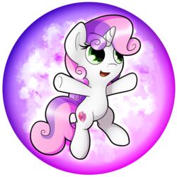  1:1 absurd_res alpha_channel cutie_mark equid equine female feral flamevulture17 friendship_is_magic green_eyes hair hasbro hi_res hooves horn mammal my_little_pony mythological_creature mythological_equine mythology nude open_mouth pink_hair purple_hair solo sweetie_belle_(mlp) unicorn 