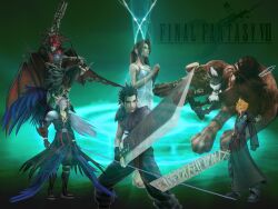  aerith_gainsborough cait_sith cloud_strife final_fantasy final_fantasy_vii red_xiii sephiroth zack_fair 