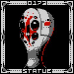  16-bit 1:1 4_eyes ambiguous_gender animate_inanimate black_background border concrete digital_media_(artwork) empty_eyes english_text facial_markings glistening glistening_eyes grey_border grey_text head_markings head_turned headshot_portrait humanoid living_statue markings multi_eye not_furry number pixel_(artwork) portrait scp-173 scp_foundation sculpture simple_background snugboat11 solo spot_color statue text vertical_mouth 