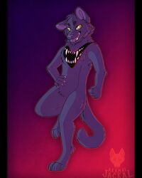  2020 ambiguous_gender anthro blue_body blue_fur blue_inner_ear blue_nose blue_tongue bluey_(maligaytor) cel_shading cheek_tuft claws digital_drawing_(artwork) digital_media_(artwork) digitigrade domestic_cat facial_tuft fangs featureless_crotch felid feline felis finger_claws fist full-length_portrait fur gradient_background hand_on_hip hand_on_own_hip head_tuft hi_res kerchief kerchief_only looking_at_viewer maligaytor mammal mostly_nude narrowed_eyes neckerchief neckerchief_only on_one_leg paint_tool_sai_(artwork) paws pillarbox portrait shaded simple_background snout solo standing tail teeth tongue tongue_out tuft watermark whiskers white_claws yellow_eyes 