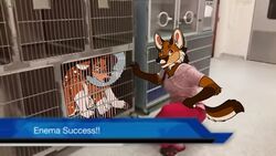  16:9 2021 akamai_(maligaytor) anthro black_claws black_nose brown_body brown_fur brown_hair brown_hooves brown_nose cage caged canid canine canis cheek_tuft claws cone_of_shame deer digital_drawing_(artwork) digital_media_(artwork) draw_over duo facial_tuft fangs female female_anthro finger_claws flat_colors fur gradient_eyes hair hi_res hooves humor hybrid jackal kneeling male_(lore) maligaytor mammal maned_wolf markings medical_instrument meme open_mouth paint_tool_sai_(artwork) photo_background photography_(artwork) pink_eyes pink_tongue scientific_instrument sitting snout spots spotted_body spotted_fur tail tan_body tan_fur teeth tongue tuft white_body white_claws white_fur widescreen yellow_eyes 