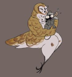  anthro avian barn_owl beak big_breasts big_nipples bird bodily_fluids bondage breasts closed_eyes curled_tail curvy_figure duo fat_rolls feet female female/female fiskdisk heart_symbol holding_partner imminent_vore mammal mature_female miss_owl_(book_club) mouse murid murine neck_tuft nipples overweight overweight_anthro overweight_female owl petplay predator/prey pubes rodent roleplay scared scared_shitless sitting slightly_chubby slightly_chubby_female sweat tail talons the_book_club thick_thighs toes tuft tyto tytonid voluptuous voluptuous_female 