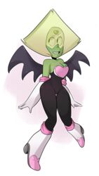  2016 9:16 alien alien_humanoid big_breasts blushmallet breasts cartoon_network cleavage clothed clothing cosplay crossover crossover_cosplay female gem_(species) hi_res humanoid not_furry peridot_(gem_species) peridot_(steven_universe) rouge_the_bat sega smile solo sonic_the_hedgehog_(series) steven_universe thigh_gap wings 