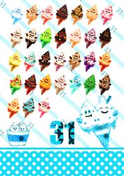  character-themed_food commentary_request ekm food food_focus highres ice_cream no_humans objectification pokemon pokemon_(creature) smile vanillish vanillite vanilluxe 