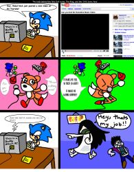  black_eyes computer crossover electronics eulipotyphlan girgrunny green_eyes hedgehog hi_res keyboard machine mammal maraca mecha_knuckles metal_sonic microphone musical_instrument percussion_instrument red_eyes robot sega singing sonic_the_hedgehog sonic_the_hedgehog_(series) tails_doll the_ring youtube 