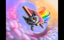  cloud clouds ear feline feral jaiantfakinfeygot mammal nyan_cat nyan_cat:_the_third_dimension_the_movie nyancat photo poptart rainbow solo space stars tail 