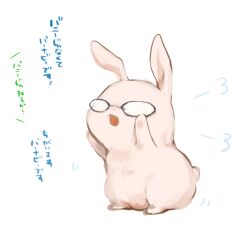  angry animalization bad_id bad_pixiv_id barnaby_brooks_jr. glasses mochi_mocchi no_humans open_mouth rabbit tiger_&amp;_bunny translated 