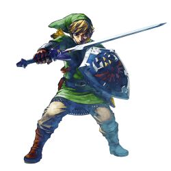  absurdres highres link male male_focus nintendo official_art skyward_sword sword the_legend_of_zelda the_legend_of_zelda:_skyward_sword weapon 