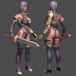  3d azasuke cameltoe erect_nipples ivy_valentine soul_calibur thighhighs 