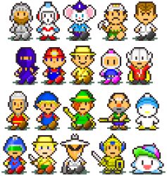  1980s_(style) 6+boys 8-bit armor atlantis_no_nazo axe bad_id bad_pixiv_id bag baseball_cap beard black_hair blonde_hair blue_hair blush bomberman briefcase challenger challenger_(character) chun_(door_door) circlet crossover daana_(solomon_no_kagi) dagger dig_dug dirk_the_daring door_door downtown_nekketsu_monogatari dragon&#039;s_lair druaga_no_tou elf facial_hair fantasy frown full_armor gilgamesh_(druaga) gloves gonbe hair_over_one_eye hat hebereke hebereke_(character) helmet holding hori_taizou horns ikki_(game) jack_(mighty_bomb_jack) key knife knight kunio-kun kunio-kun_series lode_runner lode_runner_(character) makaimura male_focus mappy mappy_(character) mask meikyuu_kumikyoku mighty_bomb_jack milon mother_(game) mother_2 mouse_(animal) multiple_boys namco ninja ninja_gaiden overalls pants parody picosaru pixel_art pointy_ears polearm police police_uniform policeman red_hair retro_artstyle ryu_hayabusa shadow shield shirt shoes simple_background sir_arthur_(makaimura) smile solomon_no_kagi spear spelunker spelunker_(character) spy_vs_spy standing style_parody sword takahashi_meijin takahashi_meijin_no_bouken_jima topless_male uniform visor weapon white_background white_bomberman white_spy wynn_(atlantis_no_nazo) 