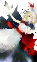  apron aymmogh bad_id bad_pixiv_id blonde_hair blue_eyes dress female hat kana_anaberal long_hair sash solo touhou touhou_(pc-98) unworn_hat unworn_headwear 