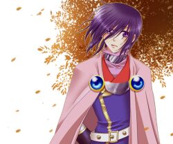  1boy belt cape leon_magnus purple_eyes purple_hair short_hair tales_of_(series) tales_of_destiny 