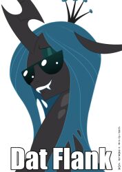  alpha_channel arthropod bite changeling dat_ass_(meme) equid eyeshadow eyewear fangs female feral friendship_is_magic hair hasbro horn image_macro long_hair makeup mammal meme my_little_pony portrait queen_chrysalis_(mlp) reaction_image simple_background smile sunglasses tarajenkins teeth text transparent_background 