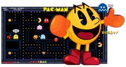  accessory alpha_channel bandai_namco big_mouth_(anatomy) biped black_eyes black_text blinky_(pac-man) blue_body blue_skin boots clothed clothing clyde_(pac-man) dark_eyes dark_text detailed_background dig_dug english_text eyeshadow female fiercethebandit food footwear fruit galaxian game_background ghost group gui hair_accessory hair_ribbon handwear happy inky_(pac-man) makeup male markings mittens mole_(marking) monotone_boots monotone_clothing monotone_footwear monotone_handwear monotone_mittens ms._pac-man narrow_arms narrow_legs not_furry open_mouth orange_body orange_clothing orange_handwear orange_mittens orange_skin pac-man pac-man_(series) pac-person pink_body pink_skin pink_text pinky_(pac-man) plant pooka_(dig_dug) power_pellet question_mark red_body red_boots red_clothing red_footwear red_skin red_tongue ribbons smile sparkles sparkling_eyes spirit standing star_eyes strawberry text tongue waddling_head white_text yellow_body yellow_skin yellow_text 