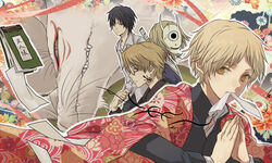  4boys bad_id bad_pixiv_id glasses hiiragi_(natsume) mask multiple_boys natori_shuichi natsume_takashi natsume_yuujinchou nyanko-sensei rwk school_uniform tanuma_kaname 