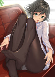  :o black_hair black_pantyhose blush breasts collared_shirt couch day feet female foot_focus foot_up foreshortening green_eyes indoors iya_na_kao_sare_nagara_opantsu_misete_moraitai knees_up long_sleeves looking_at_viewer no_shoes oweee panties panties_under_pantyhose pantyhose reclining shirt sidelocks small_breasts soles solo underwear white_panties white_shirt 