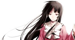  arisaka_ako bad_id bad_pixiv_id black_hair female houraisan_kaguya long_hair red_eyes simple_background solo touhou very_long_hair white_background 