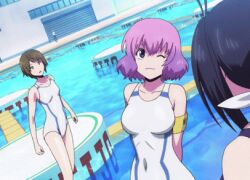  2girls animated animated anime_screenshot ass cropped kaminashi_nozomi kawai_hanabi keijo!!!!!!!! knockout lowres multiple_girls nara_nanako one-piece_swimsuit swimsuit water watermark 