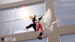  3d_(artwork) c4d daytia digital_media_(artwork) flying fur hi_res male portrait rexouium salan vrchat 