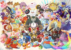  adeleine anniversary axe axe_knight_(kirby) bandana bandana_waddle_dee beret blue_bandana cackling_painting captain_vul chuchu_(kirby) commentary_request coo_(kirby) dark_matter_(kirby) dark_matter_blade dark_meta_knight dark_mind dark_nebula daroach dimension_mirror doc_(kirby) drawcia dual_persona everyone flamberge_(kirby) francisca_(kirby) galacta_knight galactic_nova galaxia_(sword) gooey_(kirby) hammer hat highres horns hyness javelin_knight kine_(kirby) king_dedede kirby kirby_(series) lor_starcutter mace_knight magolor marx_(kirby) meta_knight mizusuibo morpho_knight n-z nago_(kirby) nightmare_(kirby) paint paintbrush painting_(object) pitch_(kirby) polearm rayman_limbs ribbon_(kirby) rick_(kirby) robobot_armor sailor_waddle_dee shadow_dedede shadow_kirby spear spinni squeakers star_dream storo susie_(kirby) sword taranza top_hat treasure_chest twitter_username ufo void_termina watermark weapon wings witch_hat zan_partizanne zero_(kirby) zero_two_(kirby) 