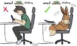  at_table before_and_after brown_body brown_fur chair clothed clothing eevee eeveelution english_text feral fur furniture gaming generation_1_pokemon human male mammal mane meme nintendo nintendo_3ds nintendo_ds nintendo_ds_family nude nulloffset pokemon pokemon_(species) pokemon_mystery_dungeon poof_effect poof_transformation signature sitting solo spike_chunsoft table tan_body tan_fur text transformation wide_eyed 