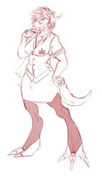  2017 3_toes anthro biped breasts clothed clothing dragon eyewear feet female glasses mythological_creature mythological_scalie mythology pav scalie simple_background solo standing tail toes white_background 