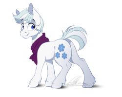  2015 alpha_channel ass blue_eyes cutie_mark double_diamond_(mlp) dvixie earth_pony equid equine feral fetlocks friendship_is_magic fur hair hasbro horse male mammal multicolored_hair my_little_pony pony scarf simple_background solo transparent_background two_tone_hair white_body white_fur 